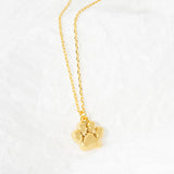 108651, PRINTS ON THE HEART DAINTY PAW PENDANT NECKLACE