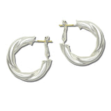 Twisted Matte Metal Hoop Earrings – Matte Silver · EWE1104-MS_NM _DSC8267