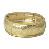 Hammered Metal Stretch Bracelet – Worn Gold · EWB1020-WG_NM _DSC8280