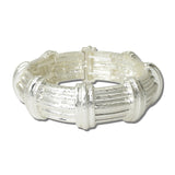 Ribbed Worn Metal Stretch Bracelet – Worn Silver · EWB1017-WS_NM _DSC8286