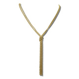 Twisted Rope Chain Lariat Necklace – Matte Gold · EWS1023-MG_NM _DSC8288