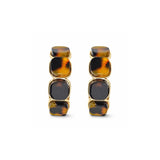 Water Resistant Pearl Cushion Huggie Hoop Earrings – Gold/Tortoise · ER10347TOR_TP _DSC8301
