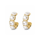 Water Resistant Pearl Cushion Huggie Hoop Earrings – Gold/Pearl · ER10347PL_TP _DSC8308