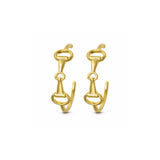 24K Gold Tone Heritage Link Hoop Earrings – Worn Gold · ER10469VG24K_TP _DSC8311