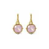 Water Resistant Textured Hoop Cushion Drop Earrings – Worn Gold/Pink · ER10499ROSE_TP _DSC8316