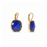 Water Resistant Faceted Cushion Drop Earrings – Gold/Navy · ER10327NAVY _DSC8319