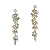 Cascading Vine Crystal Linear Earrings – Gold/Clear · FE1692-GCRY _DSC8348