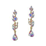 Vine Leaf Crystal Teardrop Earrings – Gold/AB · FE1365-GAB_IJ _DSC8355