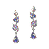 Vine Leaf Crystal Teardrop Earrings – Silver/AB · FE1365-SAB_IJ _DSC8359