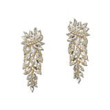 Marquise Rhinestone Cluster Drop Earrings – Gold/Clear · FE1996-GCRY_IJ _DSC8365