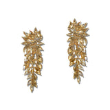 Marquise Rhinestone Cluster Drop Earrings – Gold/Topaz · FE1996-GLCT_IJ _DSC8369