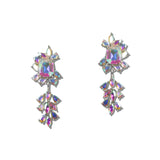 Rhinestone Cascading Cluster Drop Earrings – Silver/AB · FE1984-SAB_IJ _DSC8371