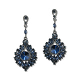 Marquise Rhinestone Chandelier Drop Earrings – Hematite/Montana Blue · FE1992-BKMON_IJ _DSC8374