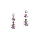 Square Teardrop Crystal Drop Earrings – Silver/AB · FE1740-SAB_IJ _DSC8383