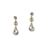 Square Teardrop Crystal Drop Earrings – Gold/Clear · FE1740-GCRY_IJ _DSC8385