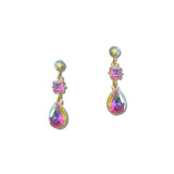 Square Teardrop Crystal Drop Earrings – Gold/AB · FE1740-GAB_IJ _DSC8386