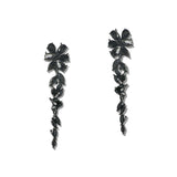 Crystal Floral Vine Linear Drop Earrings – Black/Black · FE1965-BKJET _DSC8392