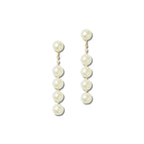 Linked Pearl Linear Drop Earrings – Gold · VER1247GD_VOP _DSC8402