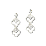 Hammered Open Clover Dangle Earrings – Silver · VER2325SV_VOP _DSC8403