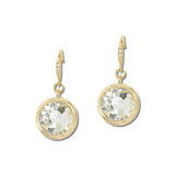 Round Faceted Crystal Drop Earrings – Gold/Clear · VER6866GDCR_VOP _DSC8436