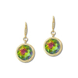 Round Faceted Crystal Drop Earrings – Gold/Volcano · VER6866DMU_VOP _DSC8437