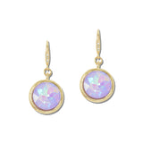 Round Faceted Crystal Drop Earrings – Gold/Lavender · VER6866LVD_VOP _DSC8438