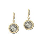 Round Faceted Crystal Drop Earrings – Gold/Black Diamond · VER6866BD_VOP _DSC8439