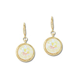 Round Faceted Crystal Drop Earrings – Gold/White AB · VER6866WH_VOP _DSC8442