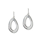 Open Oval Metal Drop Earrings – Silver · EW20321SV_WT _DSC8446