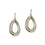 Open Oval Metal Drop Earrings – Gold · EW20321GD_WT _DSC8447