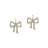 Hammered Bow Drop Earrings – Gold · EW20343GD_WT _DSC8450