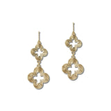 Textured Quatrefoil Double Drop Earrings – Gold · EW3633GD_WT _DSC8454