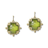 Translucent Cross Drop Earrings – Gold/Olive Green · EW20189OLV _DSC8461