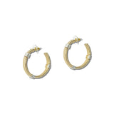 Two Tone Wire Wrapped Hoop Earrings – Gold · EW3619GD_WT _DSC8463
