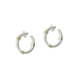 Two Tone Wire Wrapped Hoop Earrings – Silver · EW3619SV_WT _DSC8464