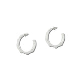 Pearl Station Gold Hoop Earrings – Gold/White · EW73095WHT_WT _DSC8466