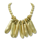 Elongated Slab Fringe Statement Necklace – Mat Gold · JN11494MG_JK _DSC8533