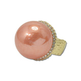Oversized Pearl Dome Statement Ring – Gold/Orange · JR10084GOR_JK _DSC8560