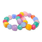 2 Piece Chunky Resin Cube Round Bead Bracelet Set – Multi · MBR5788MU-2_PK _DSC8610