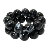 Marbled Bead Double Strand Stretch Bracelet – Black · MBR5778BK_PK _DSC8620