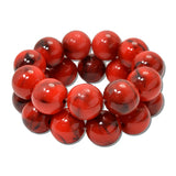 Marbled Bead Double Strand Stretch Bracelet – Red · MBR5778RE_PK _DSC8621