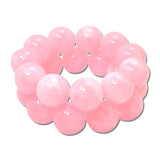 Marbled Bead Double Strand Stretch Bracelet – Lt.Pink · MBR5778LPK_PK _DSC8623