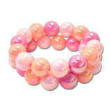 Iridescent Round Bead Stretch Bracelet Set – Pink Multi · MBR5777LPKMU_PK _DSC8629