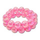 Crackled Acrylic Bead Stretch Bracelet Set – Fuchsia · MBR5785PK_PK _DSC8636