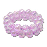 Crackled Acrylic Bead Stretch Bracelet Set – Lavender · MBR5785LAV_PK _DSC8638