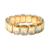 Emerald Cut Rhinestone Stretch Bracelet – Gold/Topaz · MBR5793GDLCT_PK _DSC8651