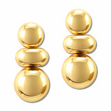 Oversized Stacked Dome Metal Statement Earrings – Gold · MER5632GD_PK _DSC8654