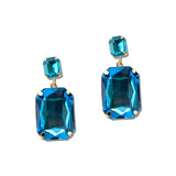 Rectangle Rhinestone Drop Earrings – Gold/Blue · MER5639GDBLZ_PK _DSC8658