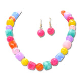 Chunky Resin Cube Round Bead Necklace – Gold/Multi · MNE8854MU-2_PK _DSC8666