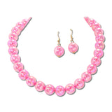 Crackle Acrylic Bead Necklace – Gold/Pink · MNE8834PK_PK _DSC8684